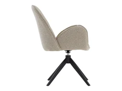 Conjunto de sillas de comedor 60x90x59 cm Beige Moderno Sillas Egg Tapizadas en cuero bouclé