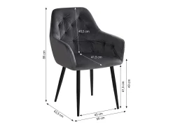 Conjunto de sillas de comedor 59x89x62.5 cm Gris Eames