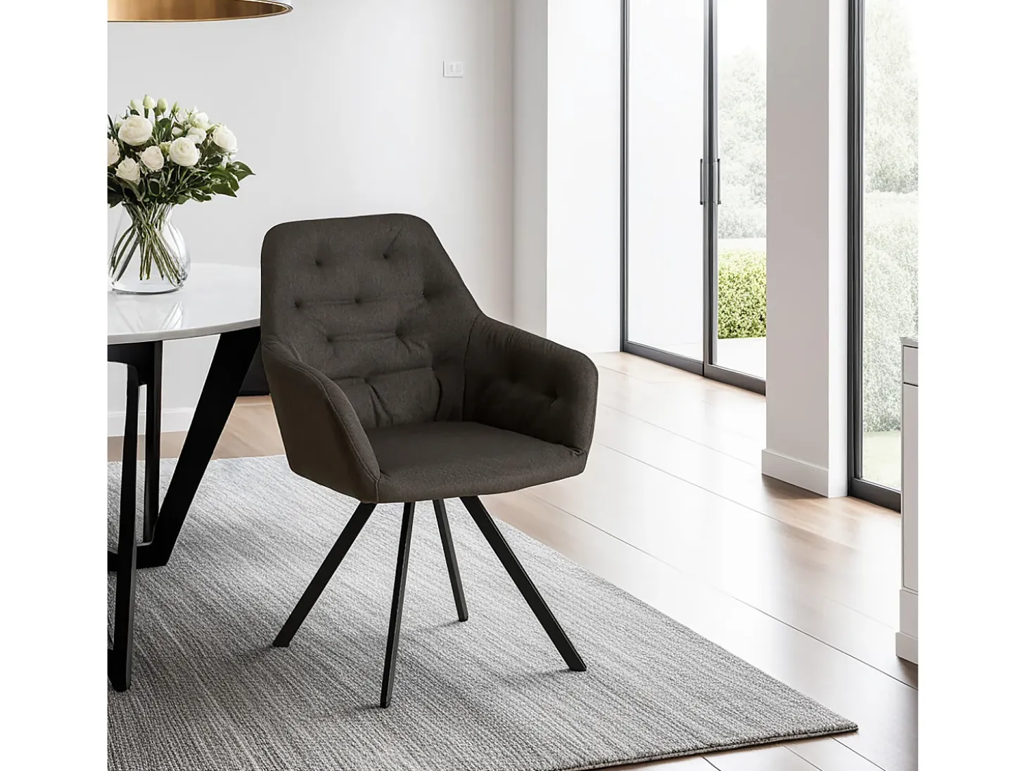 Conjunto de sillas de comedor 59x88x57 cm Antracita Sillas Eames