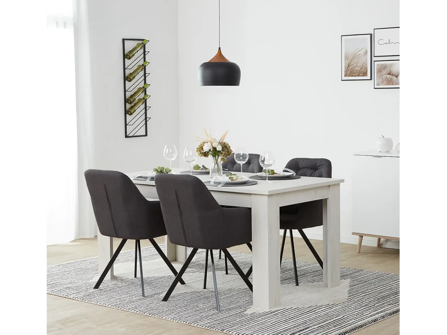 Conjunto de sillas de comedor 59x88x57 cm Antracita Sillas Eames