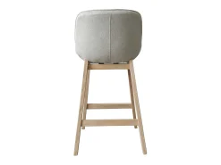 Conjunto de sillas de isla y bar de roble con asiento de tela MELLOW de 65 cm