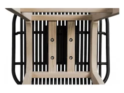 Conjunto de sillas de isla y bar MALMO de roble de 65 cm con asiento de plástico