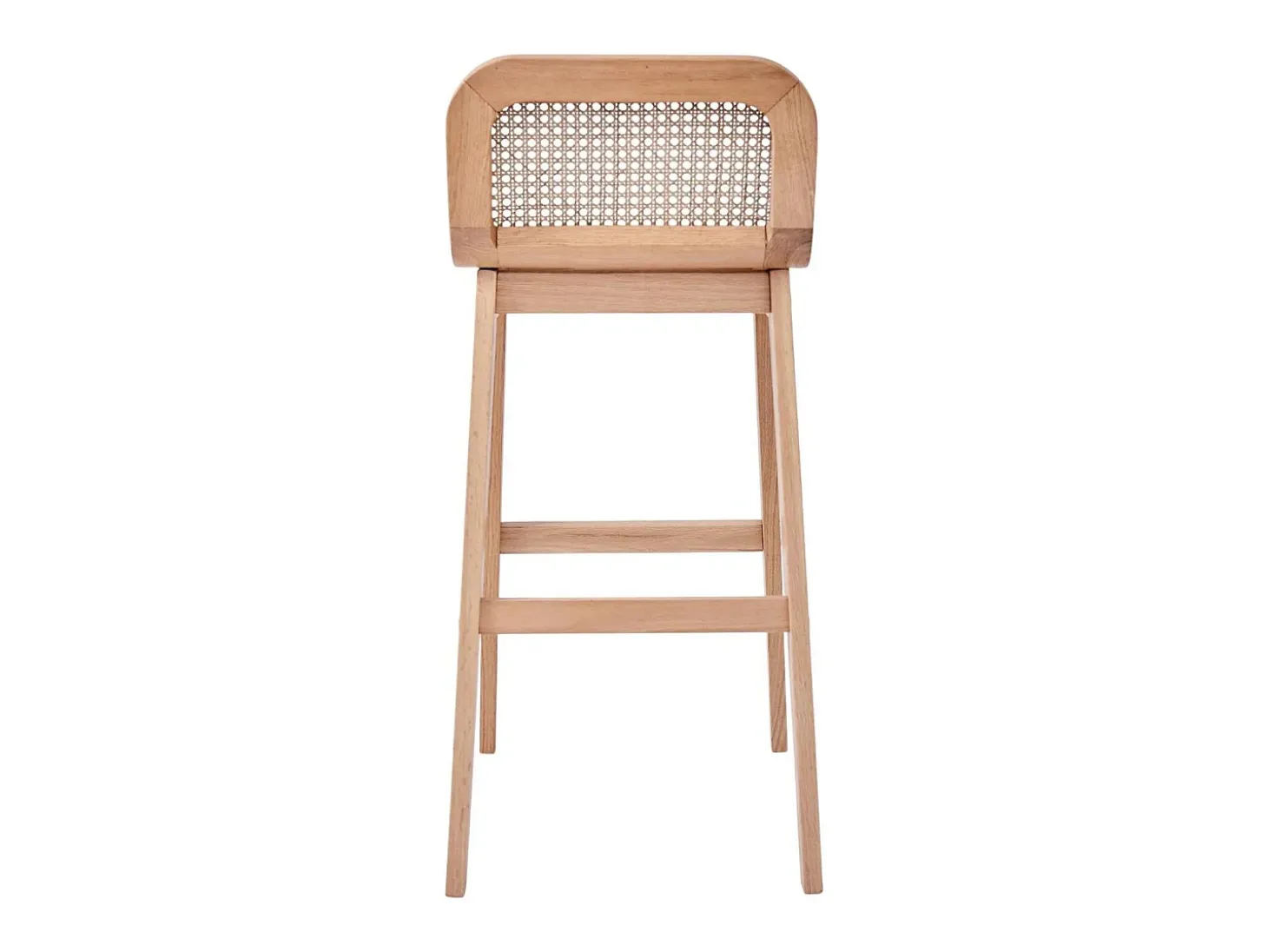 Conjunto de sillas de isla y bar de roble con asiento de caña de 65cm SANA