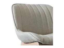 Conjunto de sillas de isla y bar de roble con asiento de tela MELLOW de 65 cm