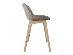 Conjunto de sillas de isla y bar de roble con asiento de tela de rizo MILK de 65 cm