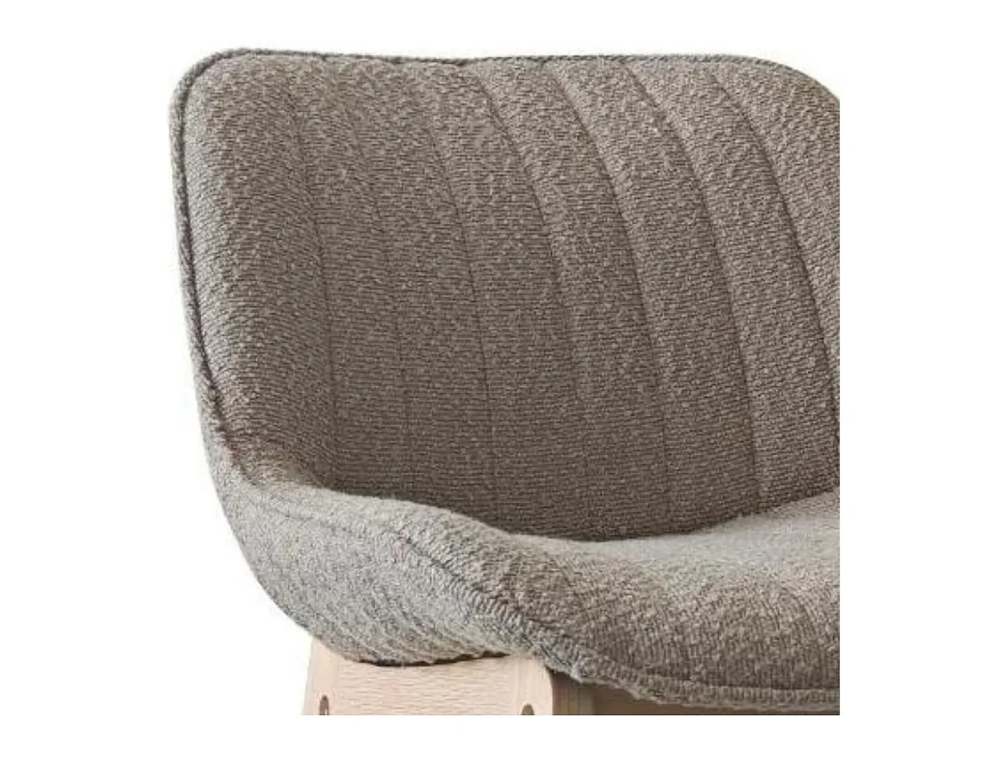 Conjunto de sillas de isla y bar de roble con asiento de tela de rizo MILK de 65 cm