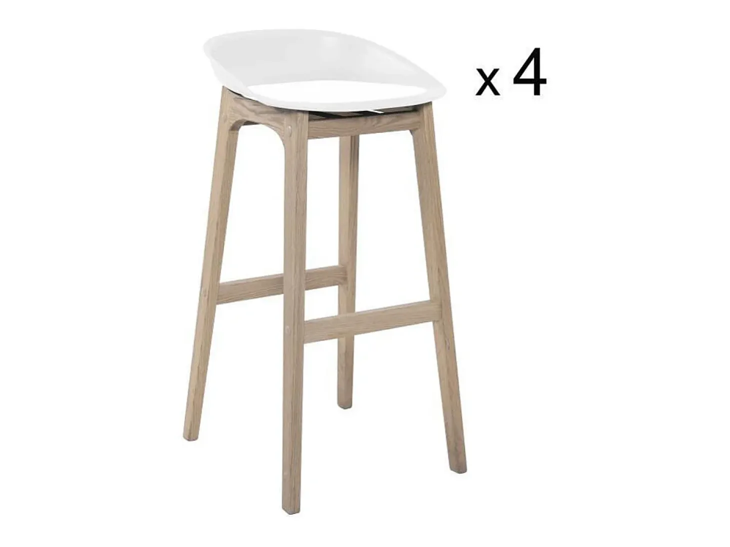Conjunto de taburetes de bar de madera 65cm RIVA