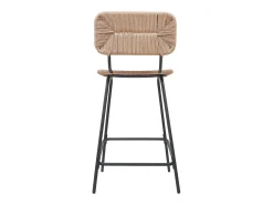 Conjunto de taburetes de bar de metal con asiento de ratán 65cm NEMA