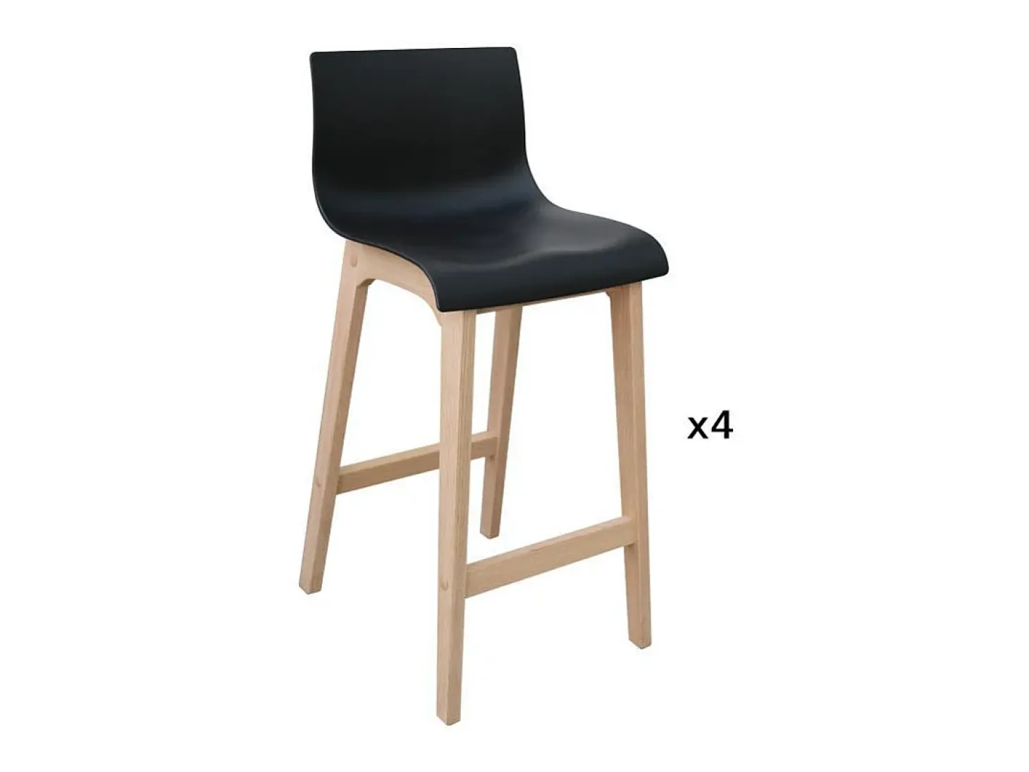 Conjunto de taburetes de bar de roble 65cm TANNA
