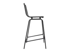 Conjunto taburetes de bar BALI de metal de 65 cm con asiento de ratán