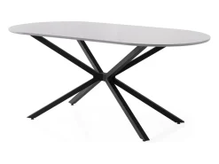 Consola de estilo industrial HANKO - madera y negro - 140 cm