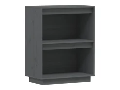 Consola Gris 60x34x75 cm Madera maciza de pino