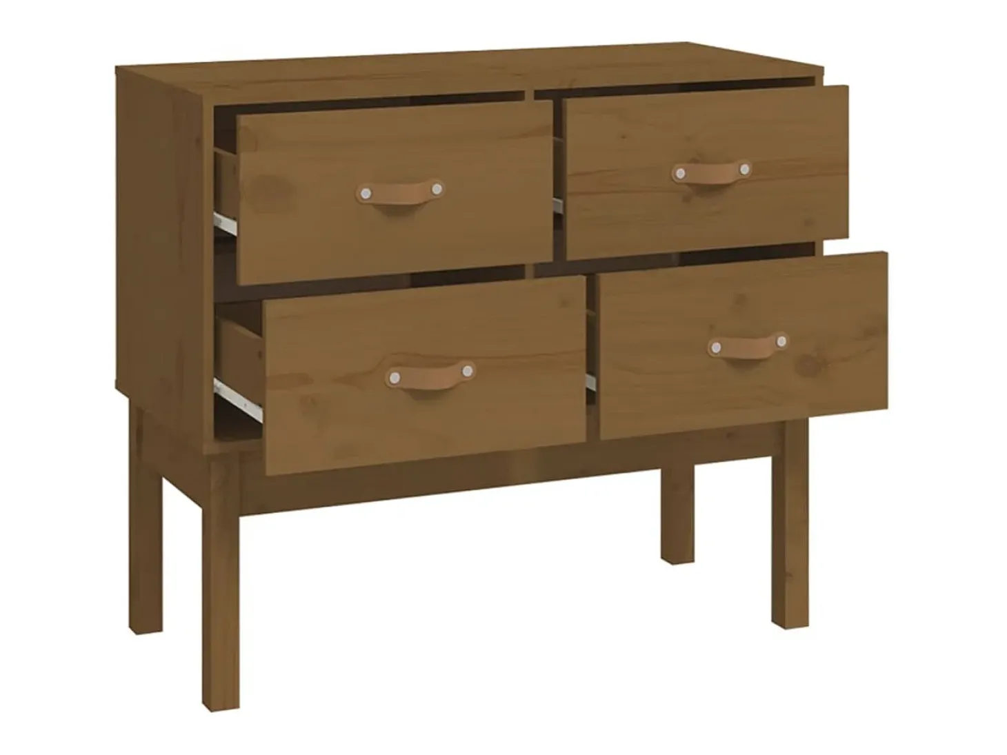 Consola marrón miel 90x40x78 cm Madera maciza de pino