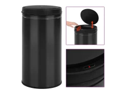 Contenedor automático con sensor de 60 litros acero al carbono negro 02_0006038