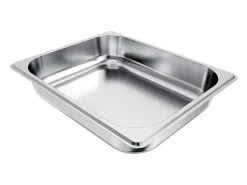 Contenedor Gastronorm SucceBuy GN 1/2, Recipiente de Restauración de Acero Inoxidable 4PCs 3,8 L, Contenedor Inox Alimentario Profundidad 6,4 cm, Antiadherente