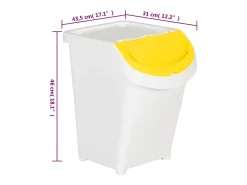 Contenedores apilables con tapa 3 piezas PP 120 litros blanco 02_0006049