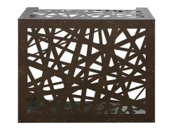 Cubierta de aire acondicionado ARTIST de aluminio corten marrón bronce (largo 86 x profundidad 44 x alto 68 cm)
