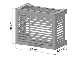 Cubierta de aire acondicionado LINEAR M Aluminio blanco L86 x P44 x H68 cm