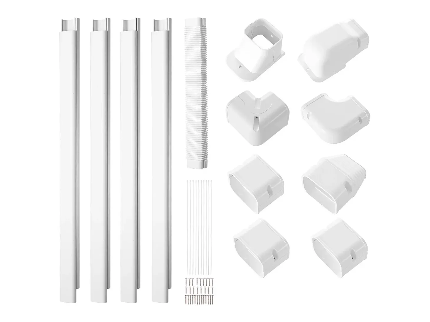 Cubierta de Línea SucceBuy 7.62cm de Ancho 535 cm para Mini-Aire Acondicionado Separado/Central en PVC