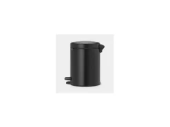 Cubo de Basura con Pedal Brabantia Newicon 5L Negro Mate Anti-Olor Higiénico