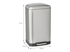 Cubo de basura de cocina de pedal 40L GREENWICH