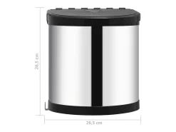Cubo de basura de cocina integrado de acero inoxidable 8 litros 02_0006084