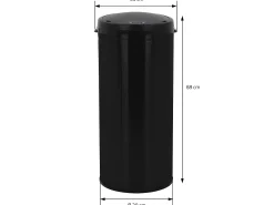 Cubo de basura 30L negro papelera con sensor movimiento cesta con pantalla LED
