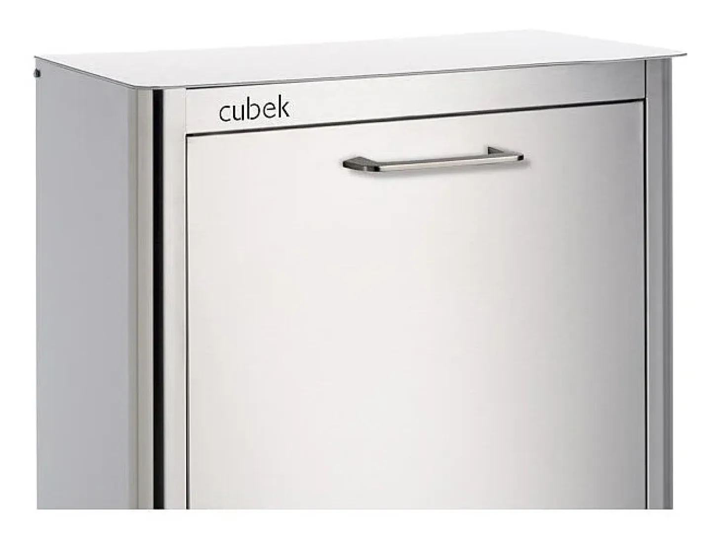 Cubo de basura para la cocina - Cubo de reciclaje - 3 compartimentos de 20L - acero Inoxidable - CUBEK