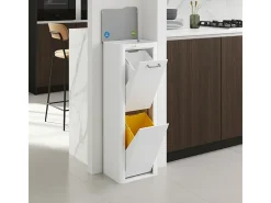 Cubo de basura para la cocina - Cubo de reciclaje - 2 compartimentos de 20L - CUBEK