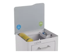 Cubo de basura para la cocina - Cubo de reciclaje - 3 compartimentos de 20L - CUBEK