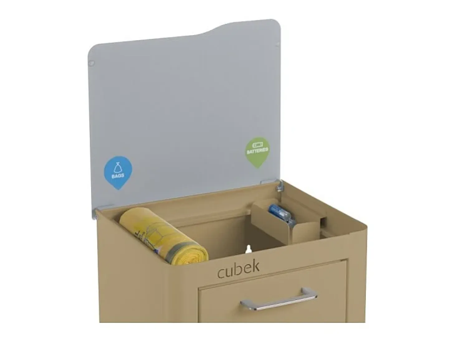 Cubo de basura para la cocina - Cubo de reciclaje - 2 compartimentos de 20L - CUBEK