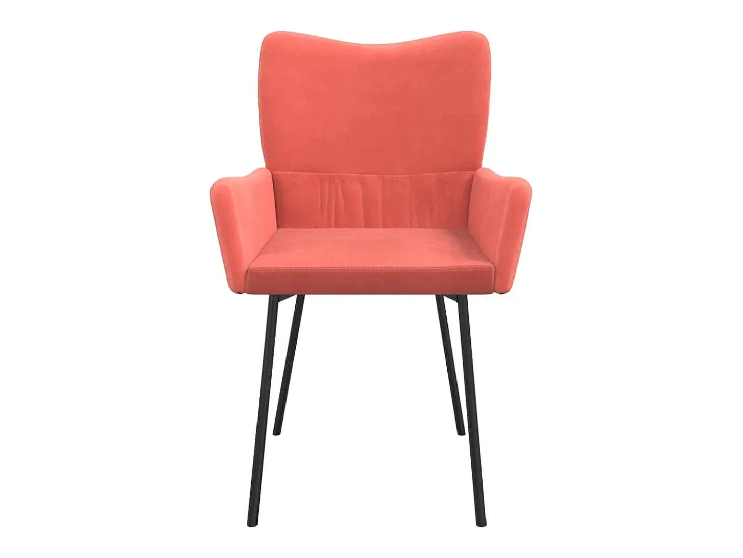 Dalira Sillas de comedor 2 unidades terciopelo rosa