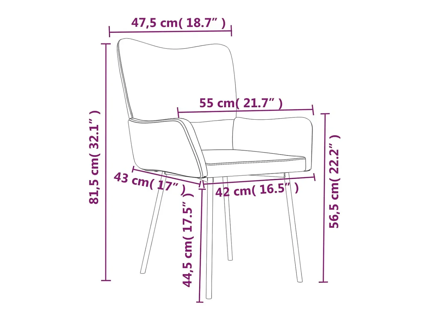 Dalira Sillas de comedor 2 unidades terciopelo rosa