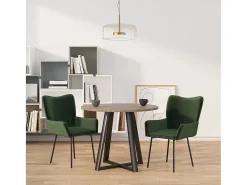 Dalira Sillas de comedor 2 unidades terciopelo verde oscuro