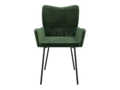 Dalira Sillas de comedor 2 unidades terciopelo verde oscuro