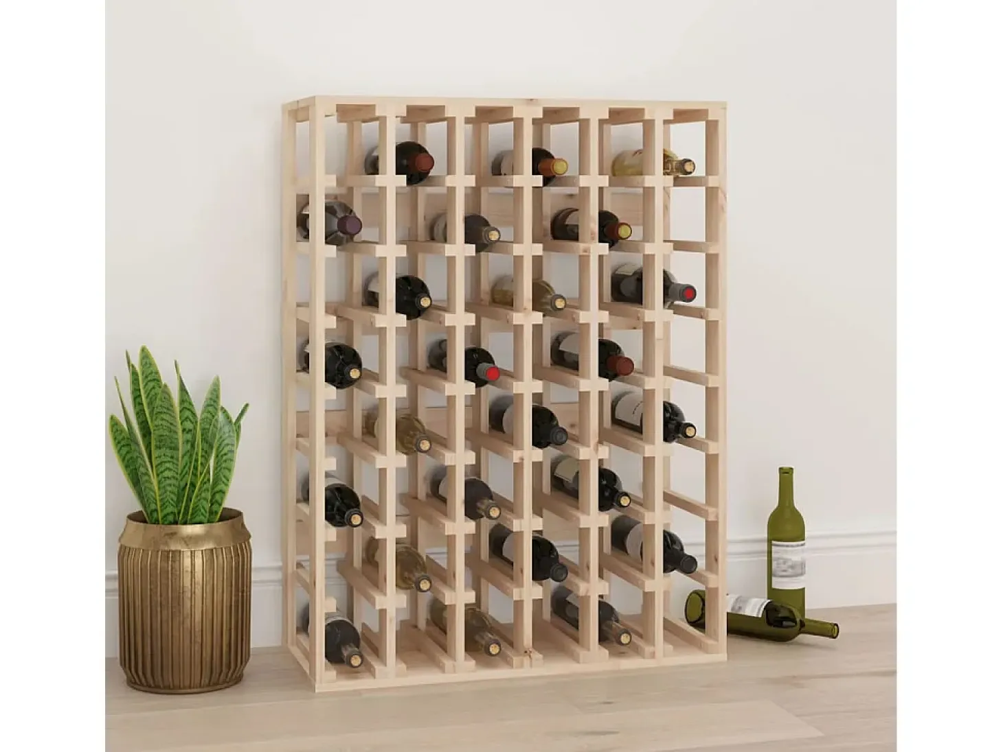 Darnir Botellero madera maciza de pino 70x33x94 cm