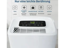 Deshumidificador 12L/día, 3 en 1, Deshumidificador, Purificador y Secador de Aire, Tanque de 1.5L, Temporizador de 24h, Pantalla LED, para 15㎡, Blanco