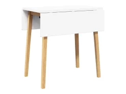 Dining Table Natural Solid Wood Rubber