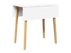 Dining Table Natural Solid Wood Rubber