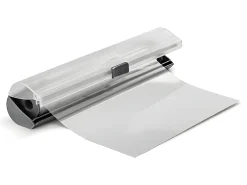 Dispensador de Rollos de Cocina X-Tra Roll Metaltex 2 en 1 con Cortador de Papel - Gris