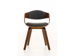 Dudeco Silla Berlim de Tela Nogal y gris oscuro