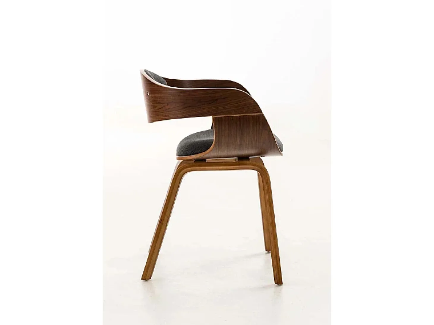 Dudeco Silla Berlim de Tela Nogal y gris oscuro