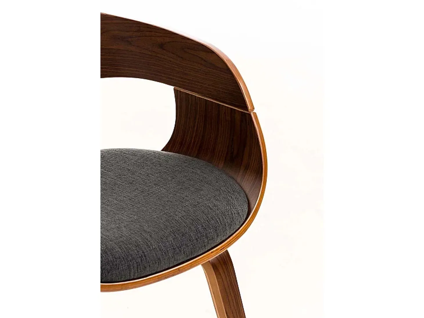 Dudeco Silla Berlim de Tela Nogal y gris oscuro