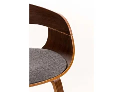 Dudeco Silla Berlim de Tela Nogal y gris claro