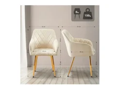Dudeco Silla Bilbau Gold Crema