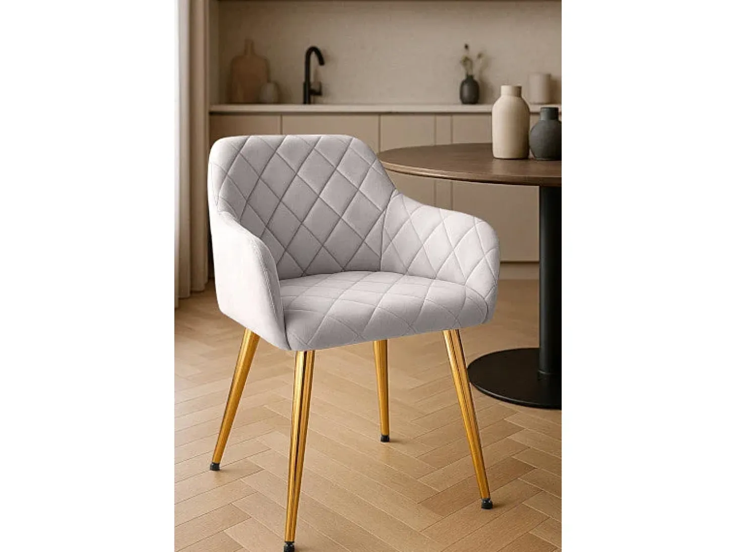 Dudeco Silla Bilbau Gold Gris claro