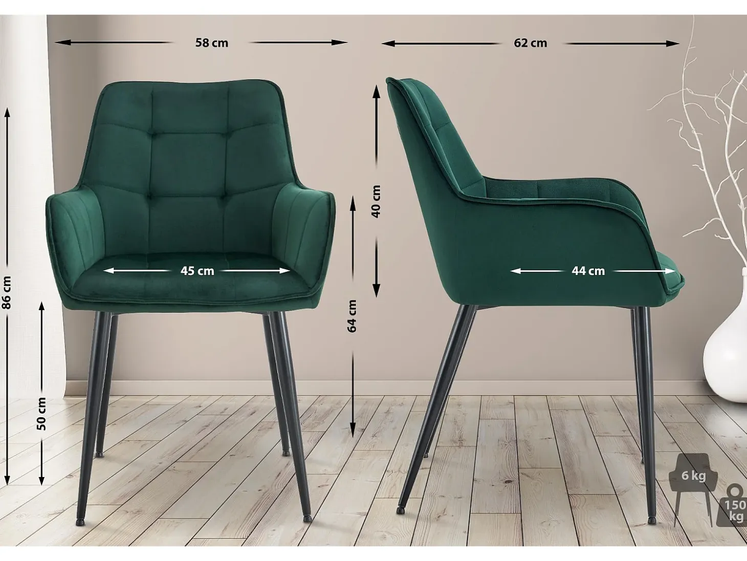 Dudeco Silla Marid Verde oscuro