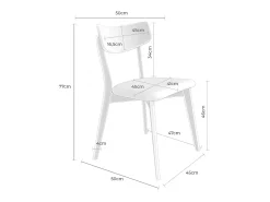 Dudeco Silla Porto Santo de Nogal Gris oscuro