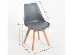 Dudeco Silla Skagen Basic Gris oscuro