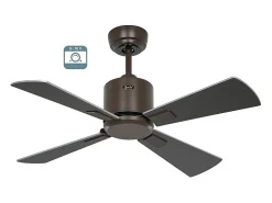 eco neo III 92, ventilador sin luz, cuerpo marrón con aspas wengué y grises, casafan